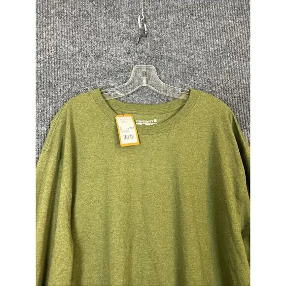 Carhartt MensLoose Fit Heavyweight Long Sleeve Graphic T Shirt Sz XL Tall Green - Picture 2 of 9